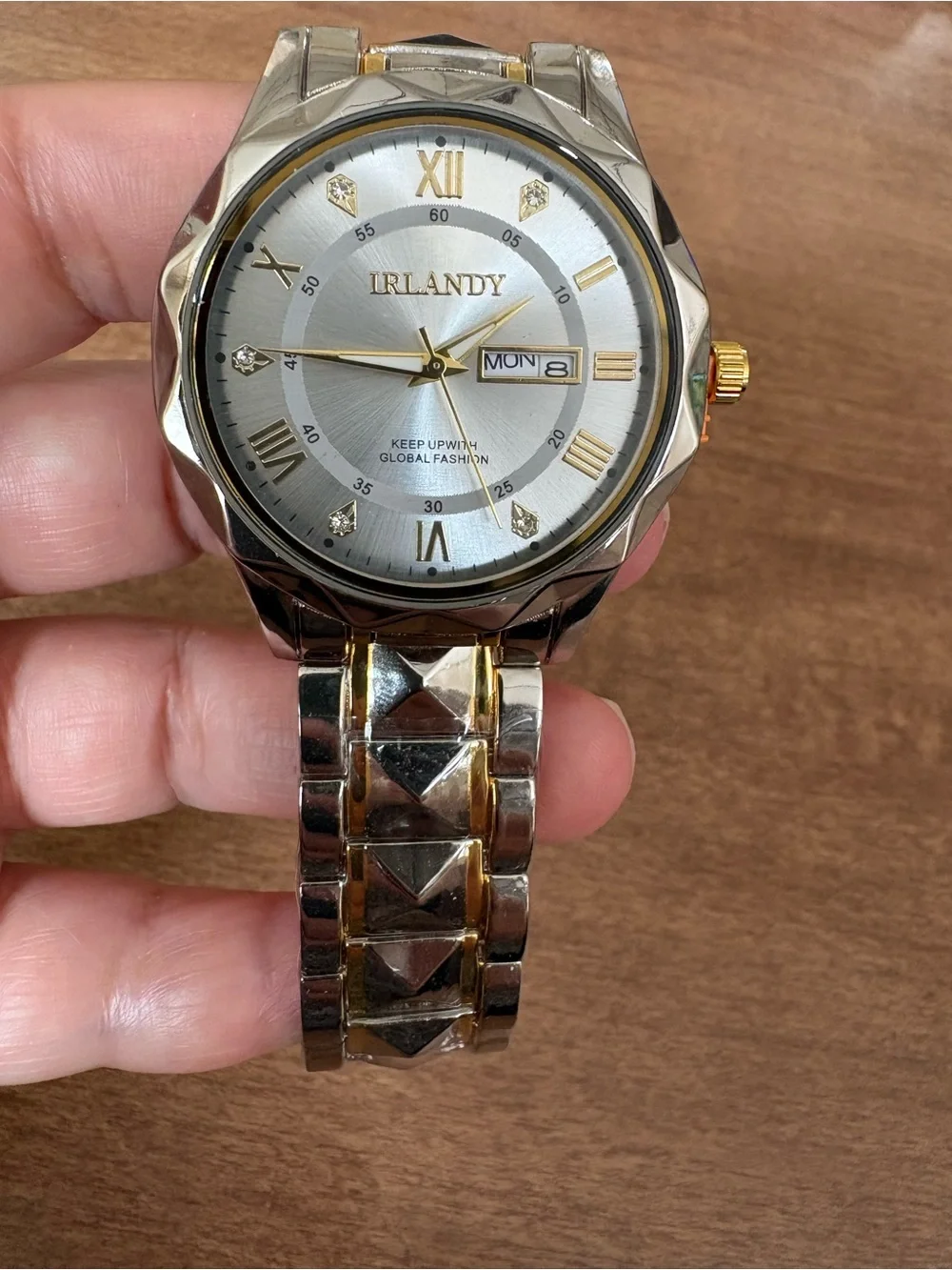 IRLANDY Two-Tone Silver and Gold Men's Watch